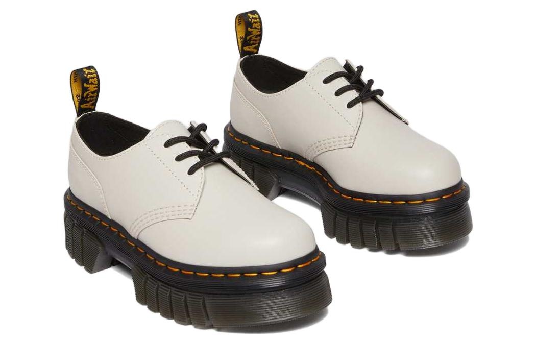 (WMNS) Dr. Martens Audrick Nappa Leather Platform Shoes 'Cobblestone Grey' 27147055 - 2
