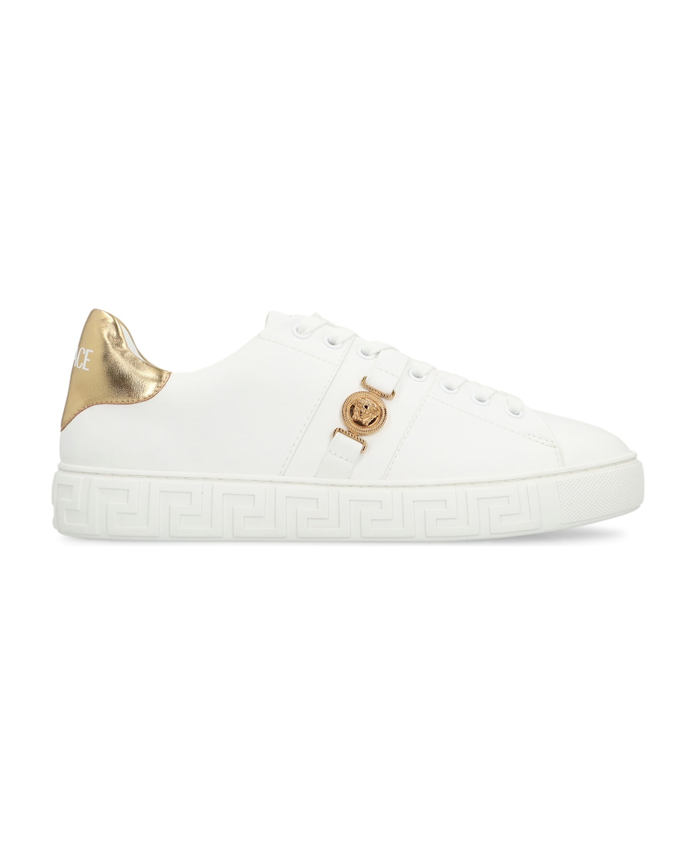 Faux Leather Low-top Sneakers - 2