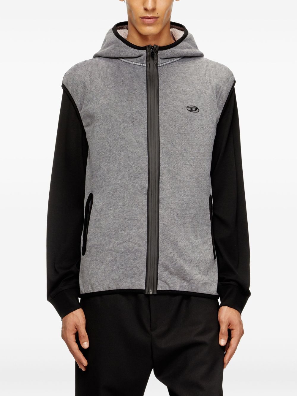 hooded sleeveless sweater - 3