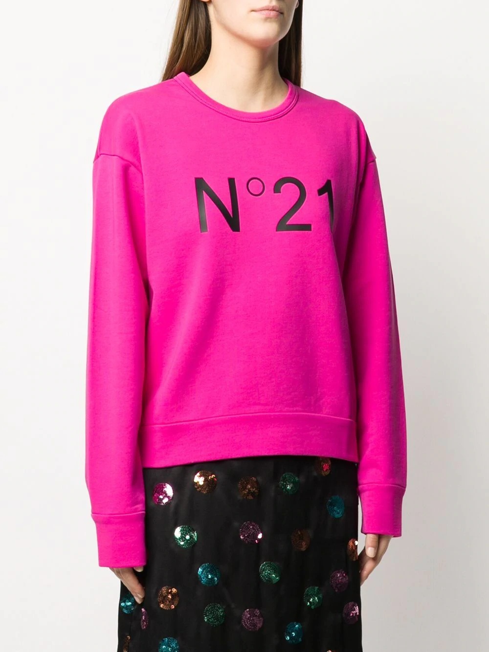 logo print sweatshirt - 3