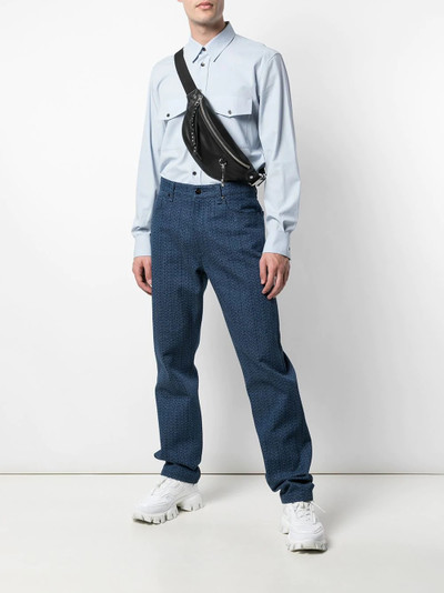 FENDI multi-logo print straight jeans outlook