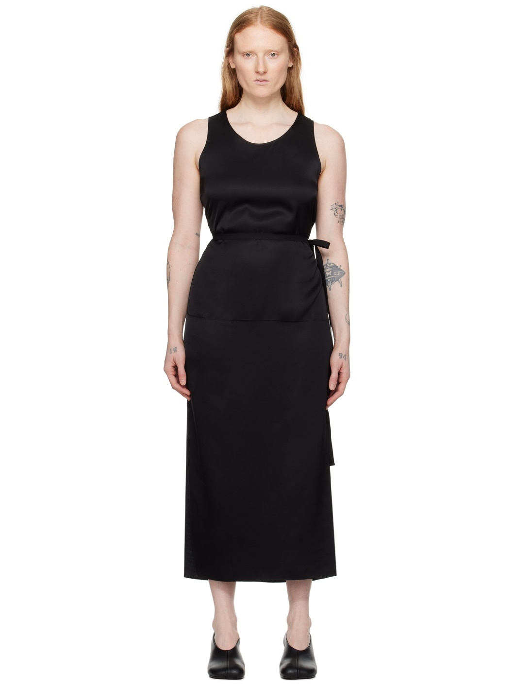 Black Vented Maxi Dress - 1