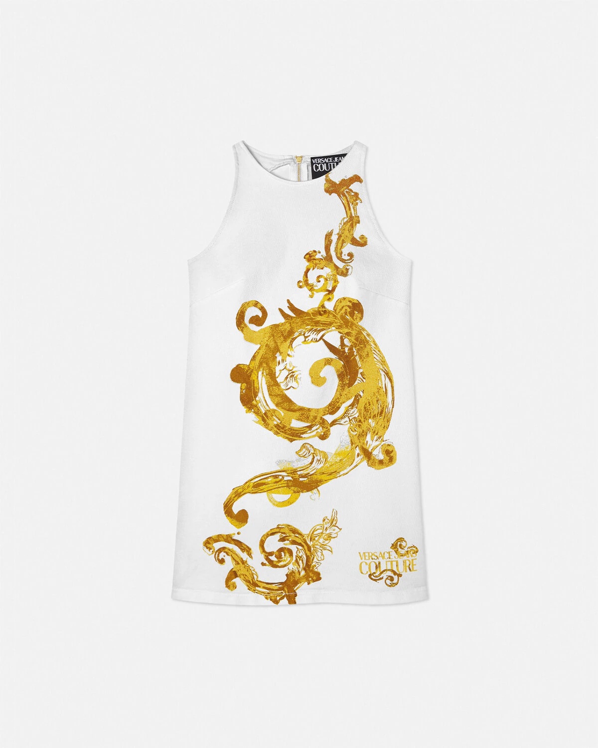 Watercolor Couture Denim Mini Dress - 1