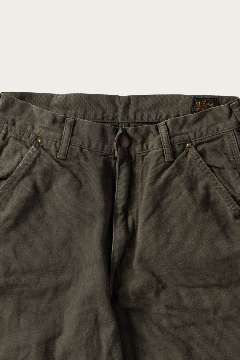 orSlow Dad's Fit Oxford Painter Pants - Army Green outlook