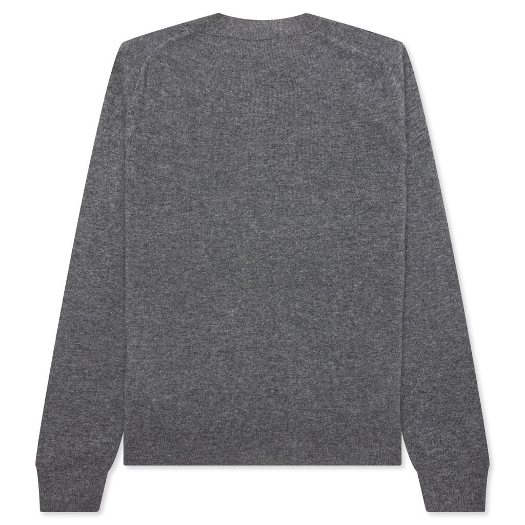 COMME DES GARCONS PLAY X THE ARTIST INVADER BUTTON CARDIGAN - GREY - 2