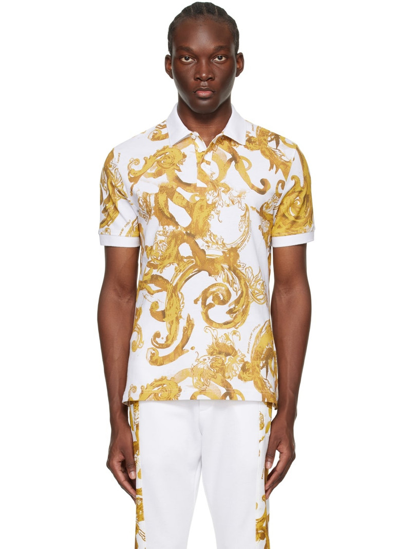 White Watercolour Couture Polo - 1
