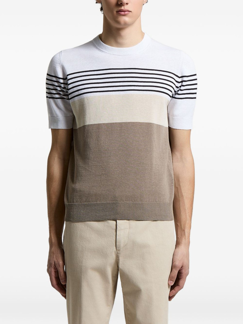 striped colour-block T-shirt 1