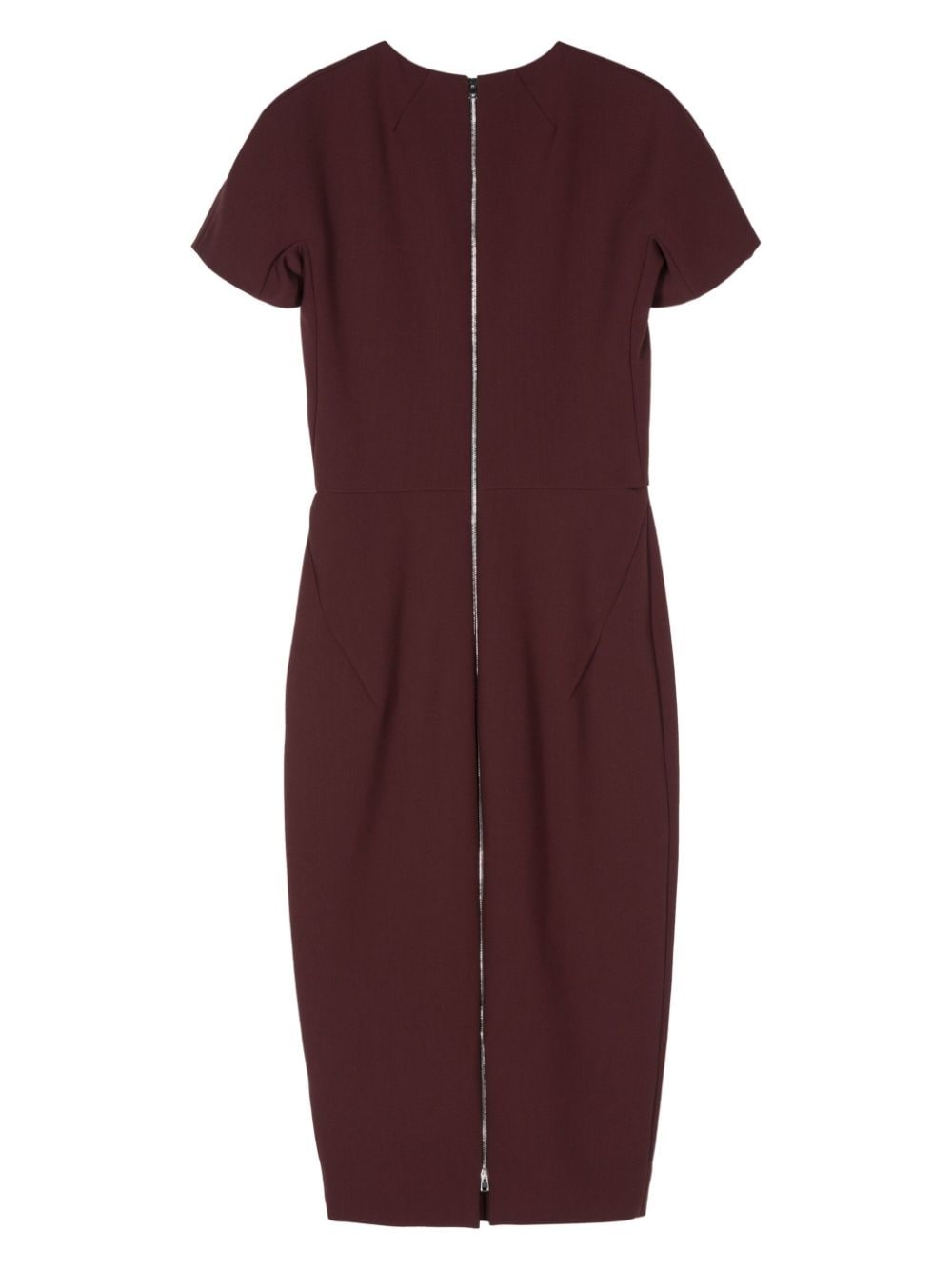 wool-crepe midi dress - 2