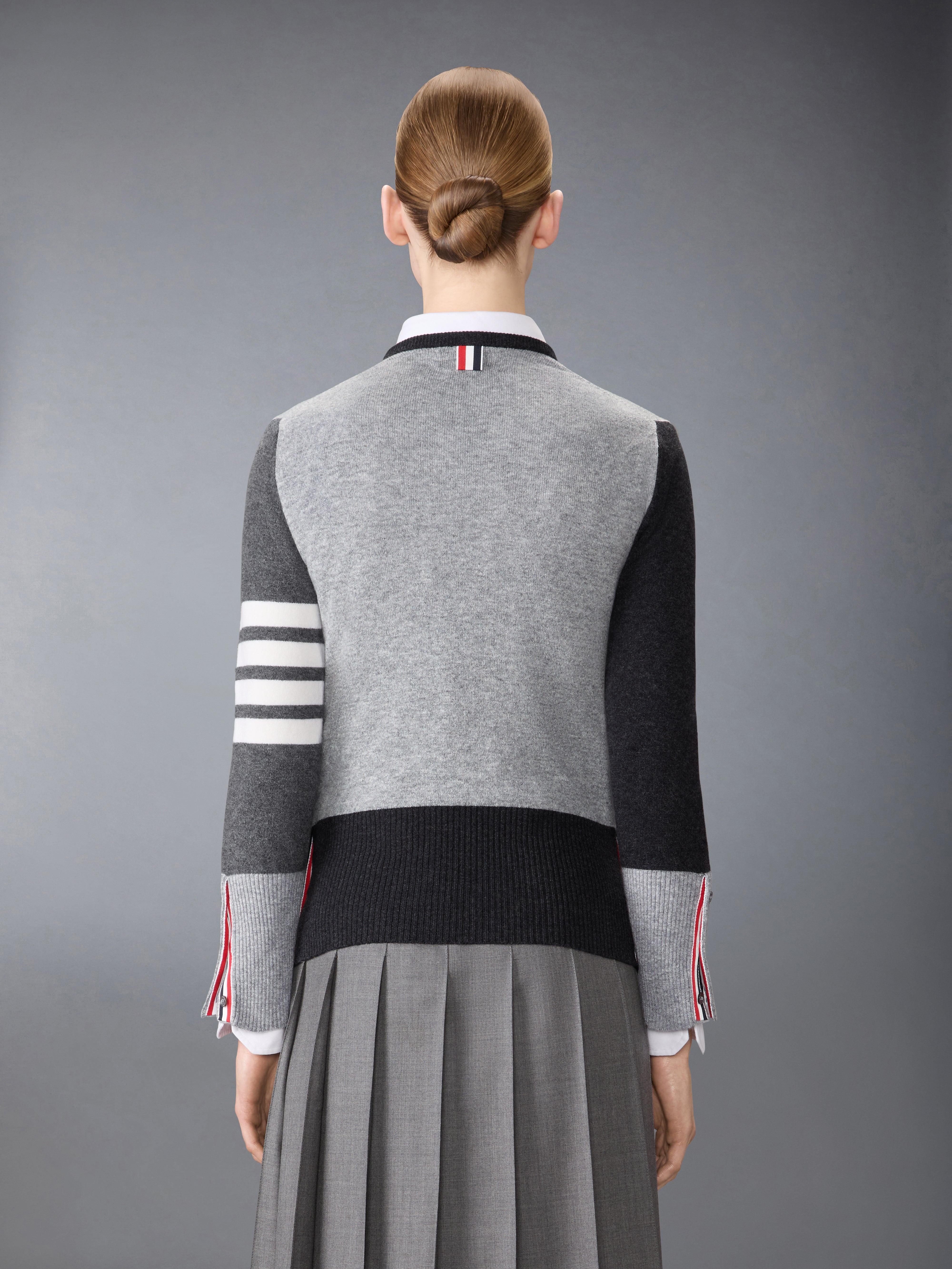 FUNMIX CASHMERE 4-BAR CLASSIC PULLOVER - 4