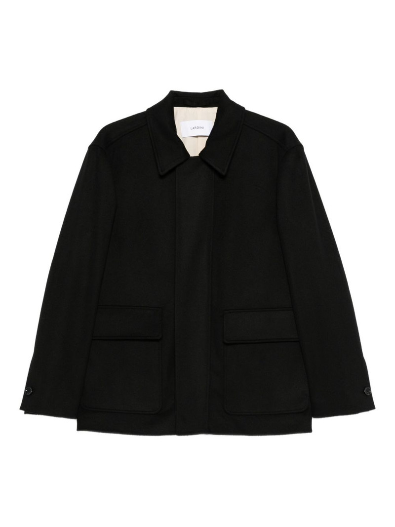 patch-pocket collared coat 1