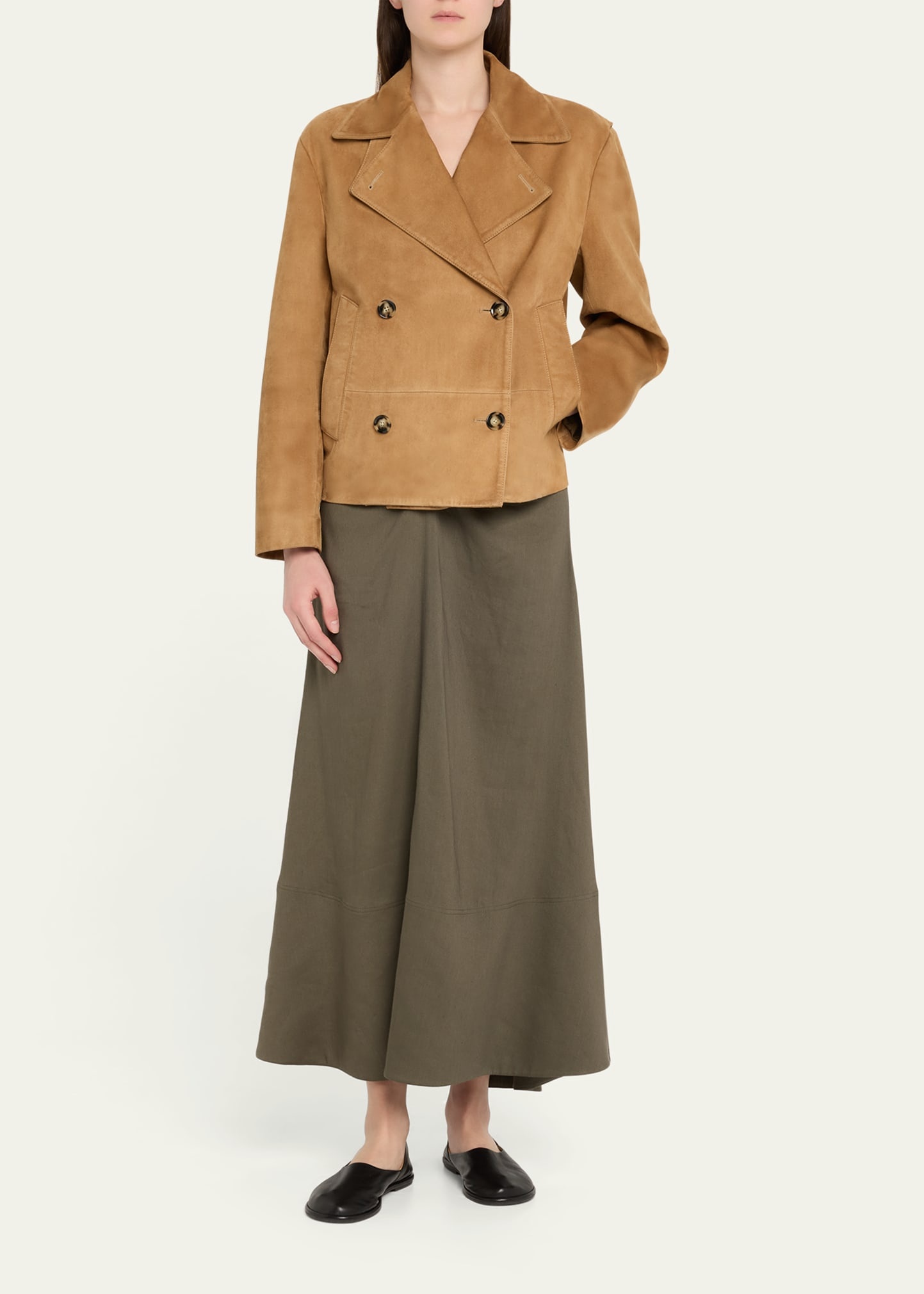 Nola Double-Breasted Suede Jacket - 2