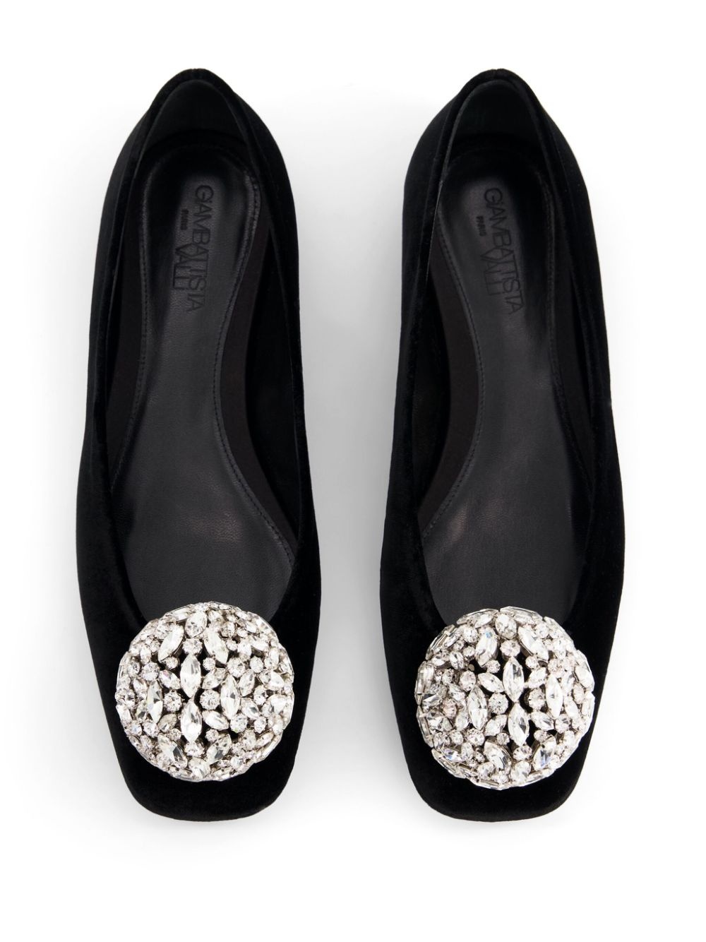 crystal-embellished ballerina shoes - 4