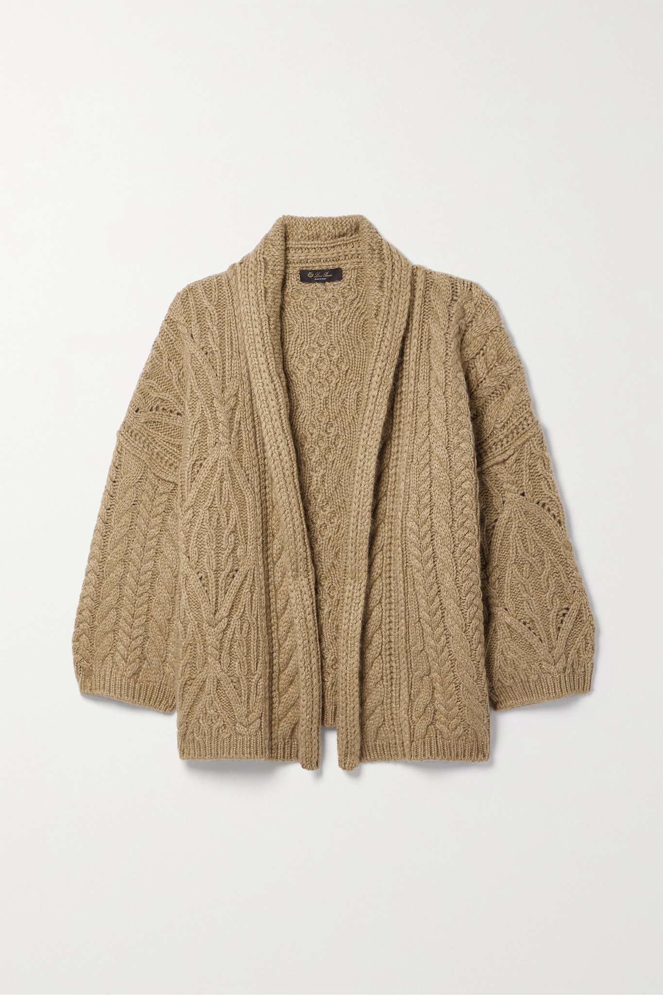 Erdenet cable-knit cashmere and mohair-blend cardigan - 1