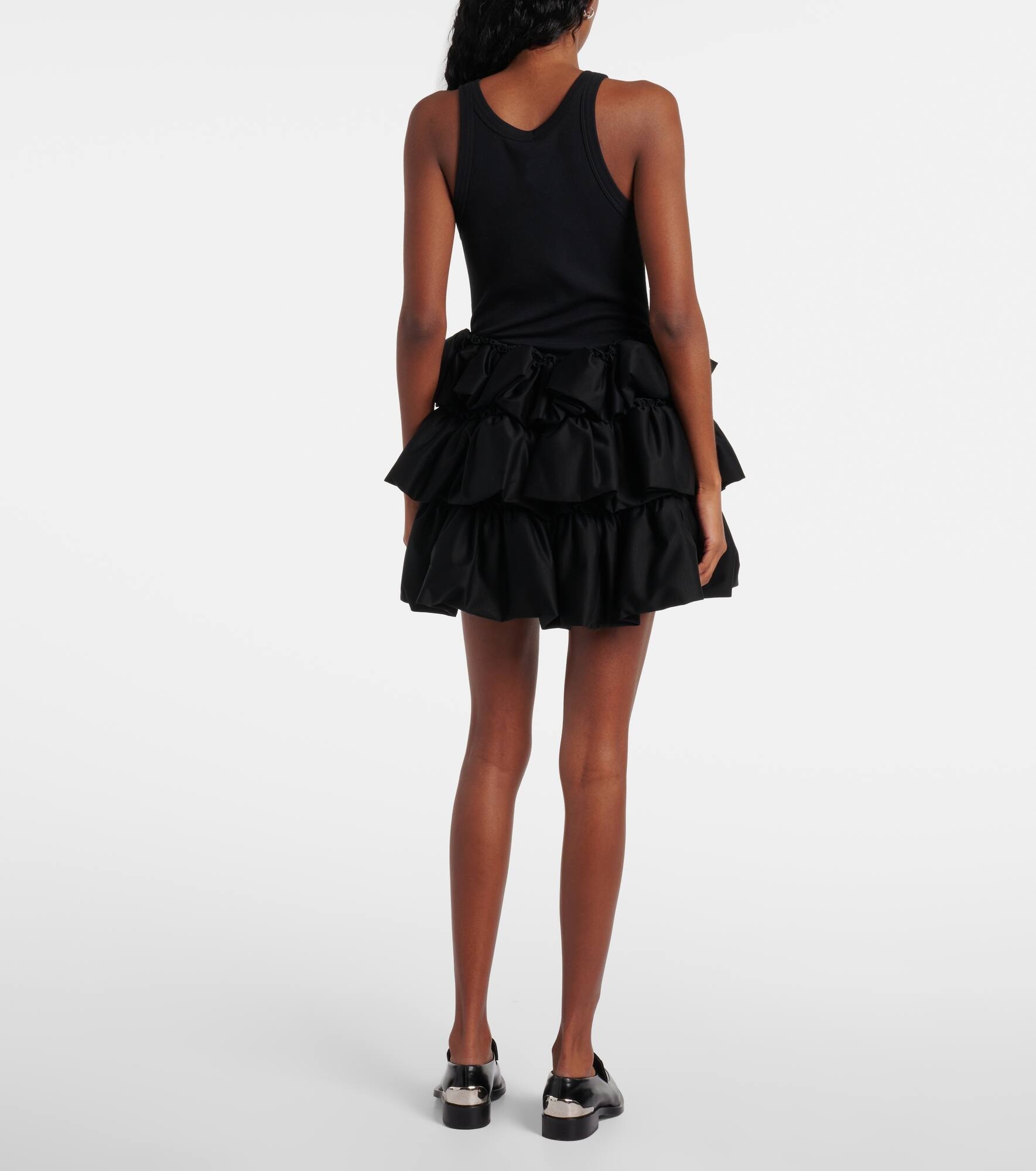 Tiered cotton miniskirt - 3