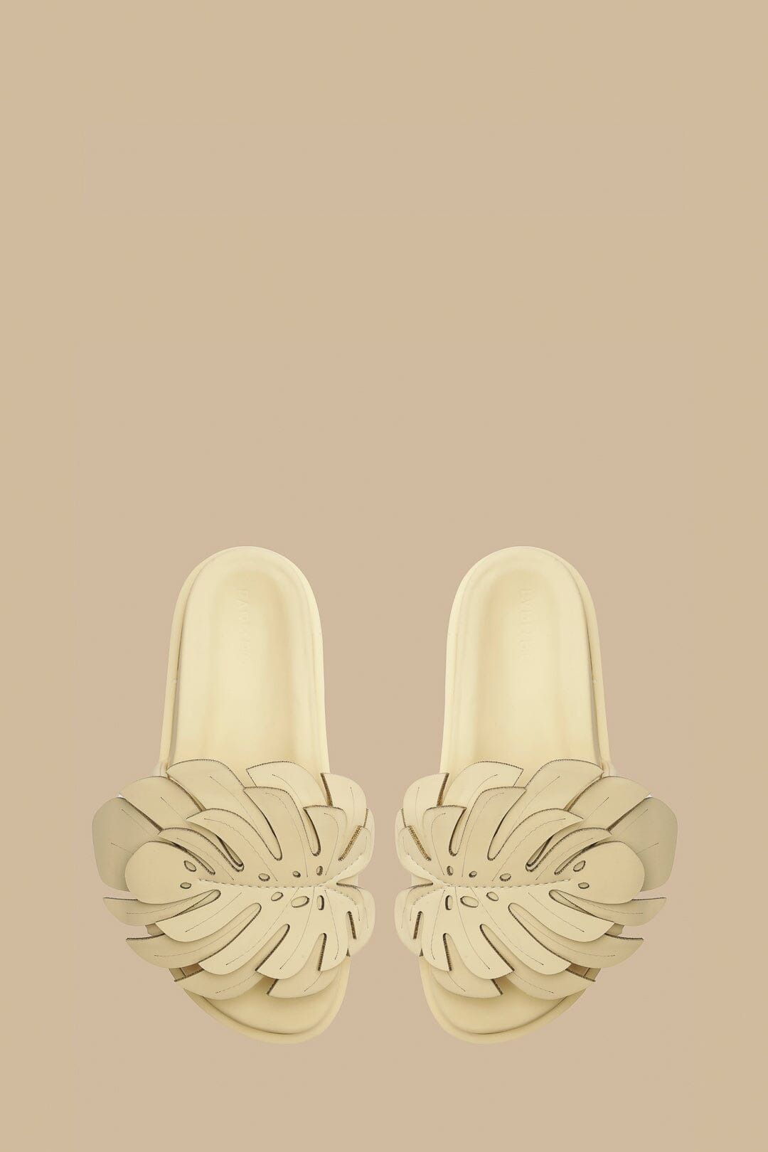 Ivory Monstera Slide Sandal - 5
