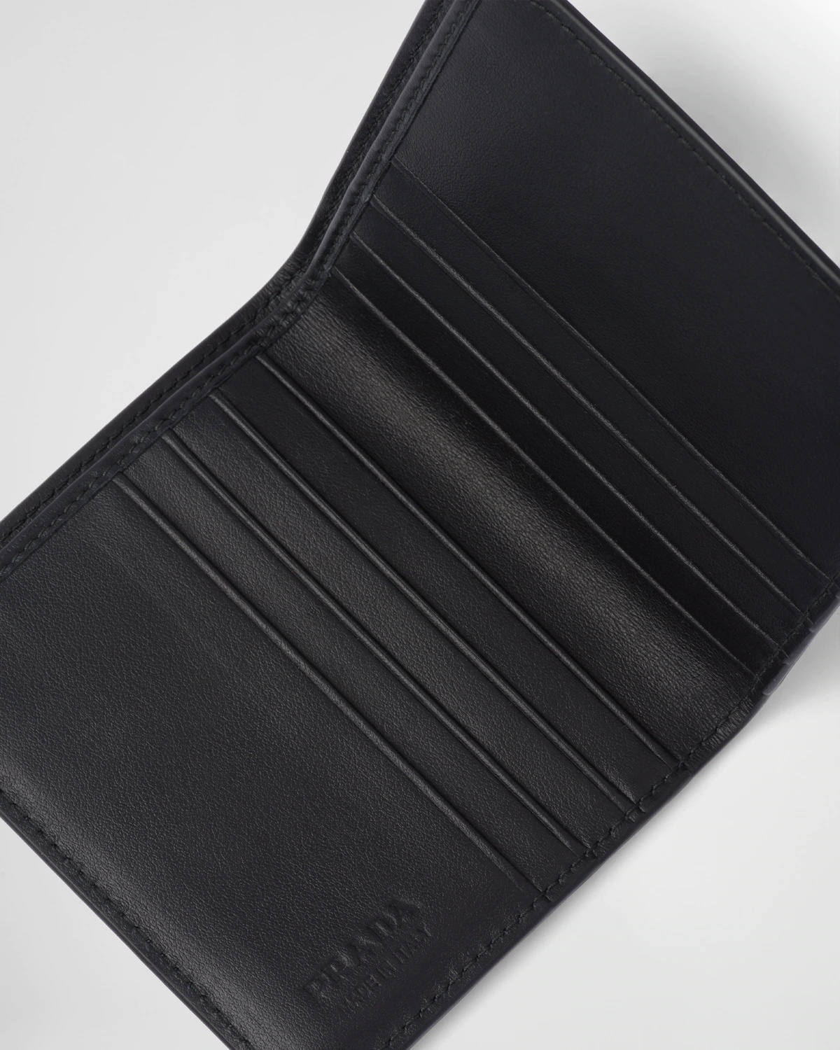 Printed leather wallet - 5