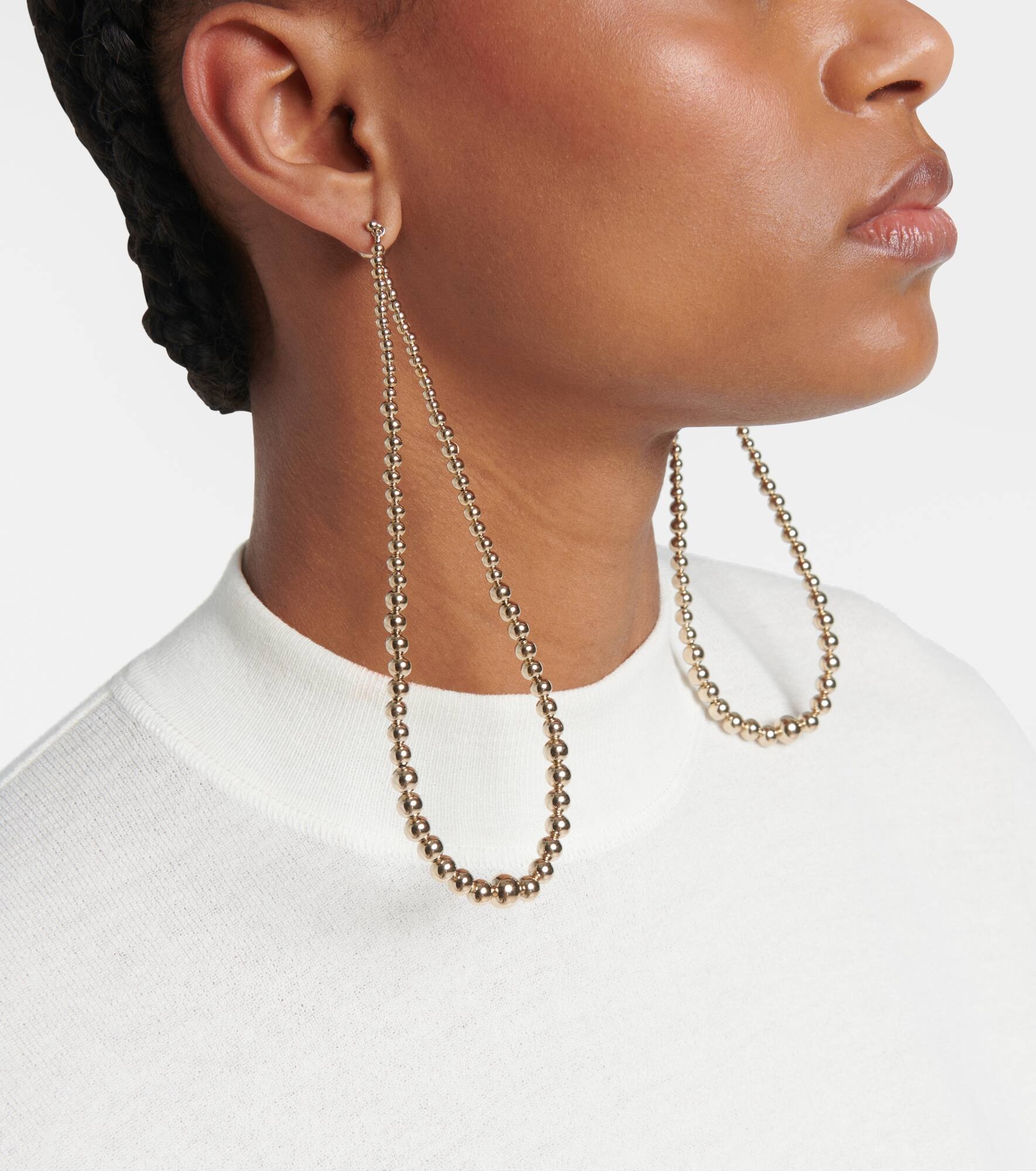 Beaded drop earrings - 6