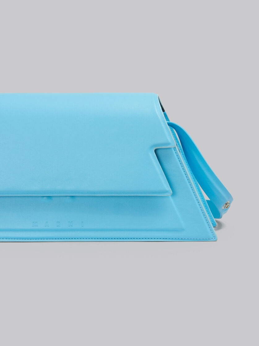 MEDIUM TRUNKOISE BAG IN SMOOTH LIGHT BLUE LEATHER - 4