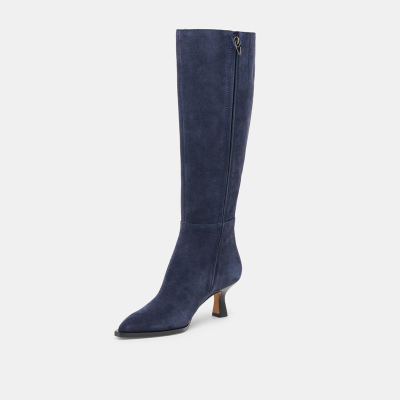 AUGGIE WIDE CALF BOOTS NAVY SUEDE 4