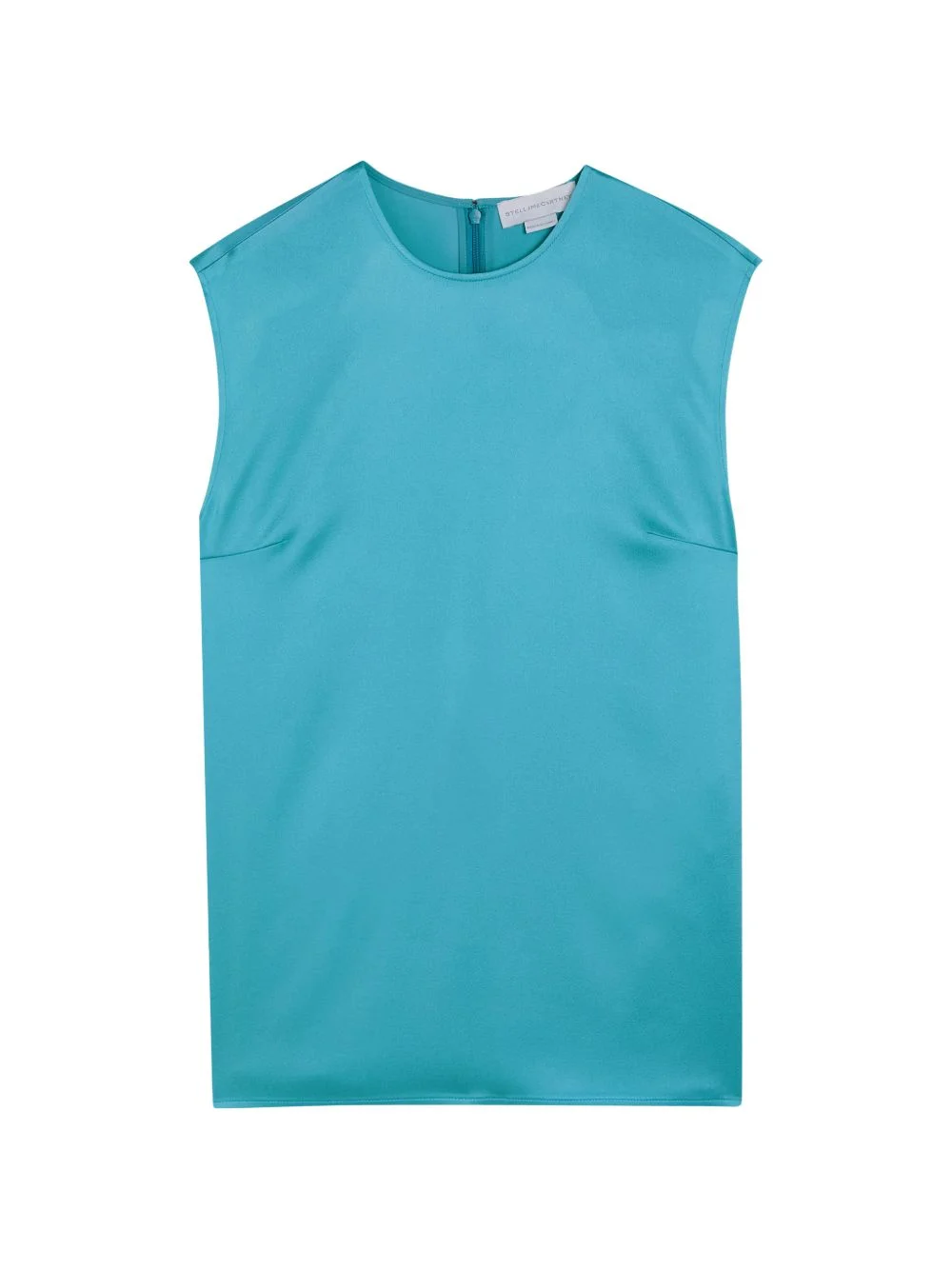 satin zip-up tank top - 1