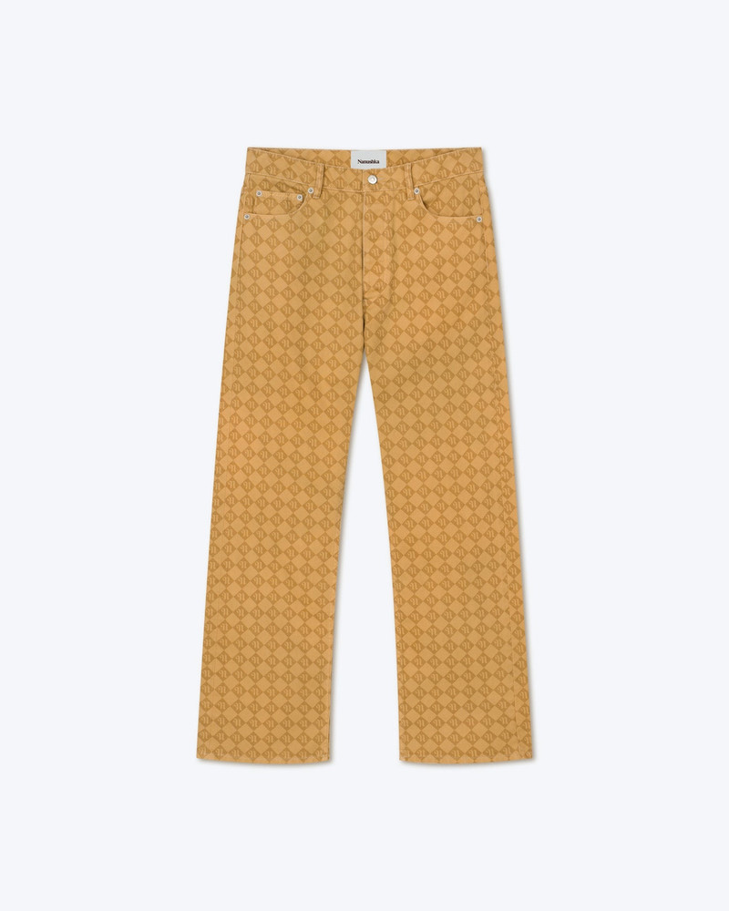 Laser Faded Monogram Jeans 1