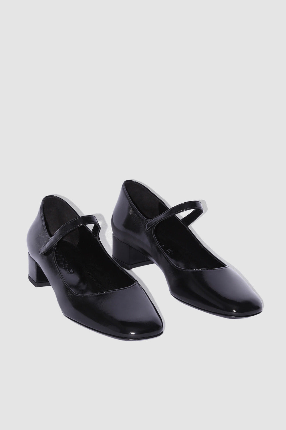 Ginny Black Glossed Nappa Leather Mary Jane Pump - 2