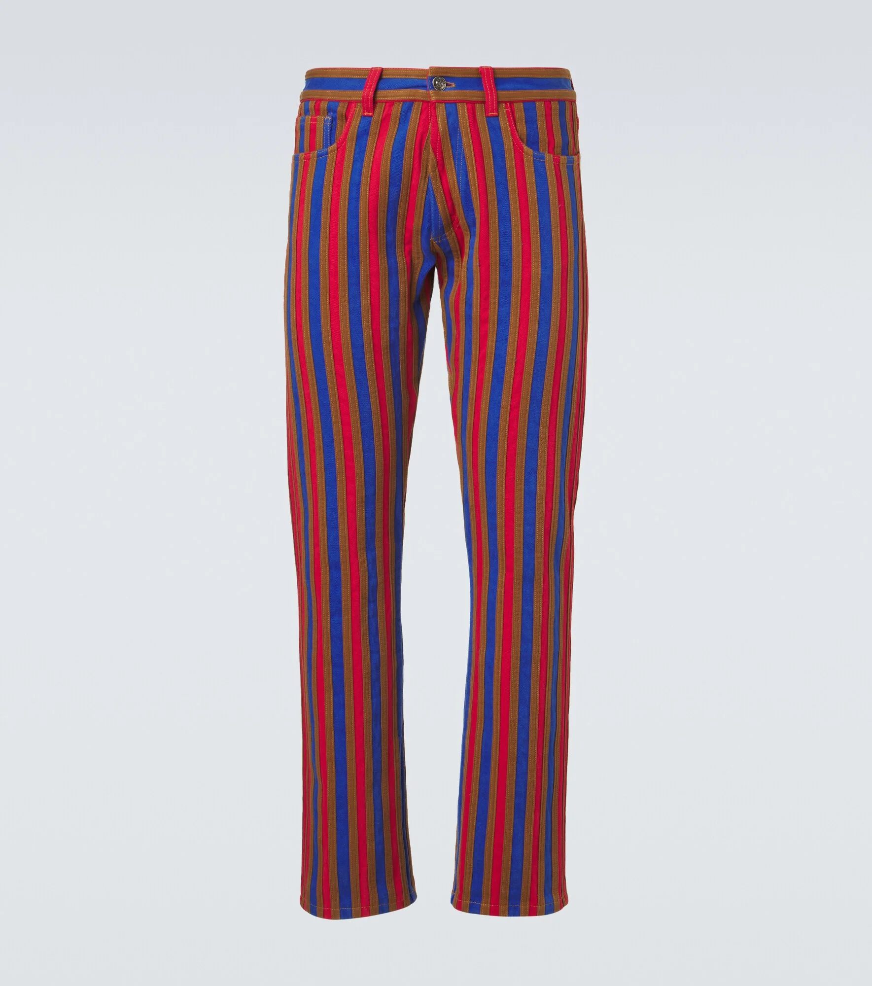 Striped straight jeans - 1