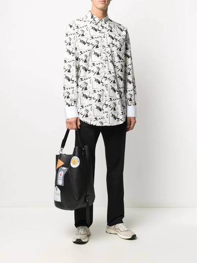 Lanvin comic-print cotton shirt outlook