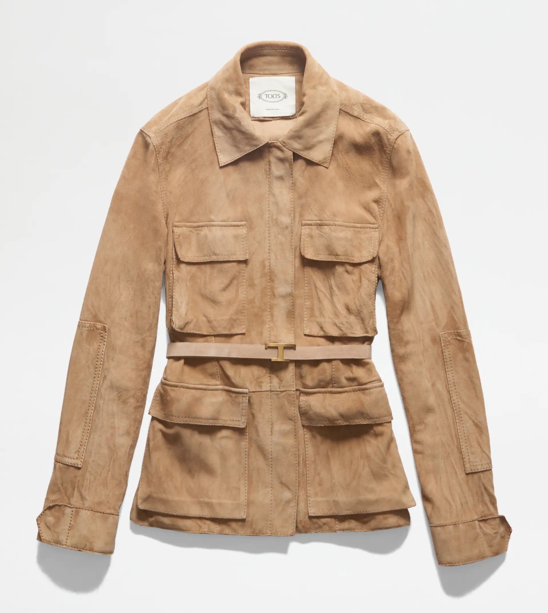 SUEDE JACKET - BEIGE - 1