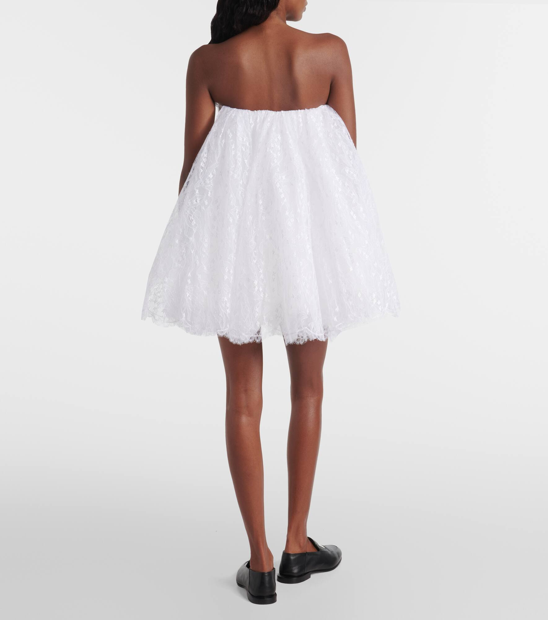 Caped lace bustier dress - 3