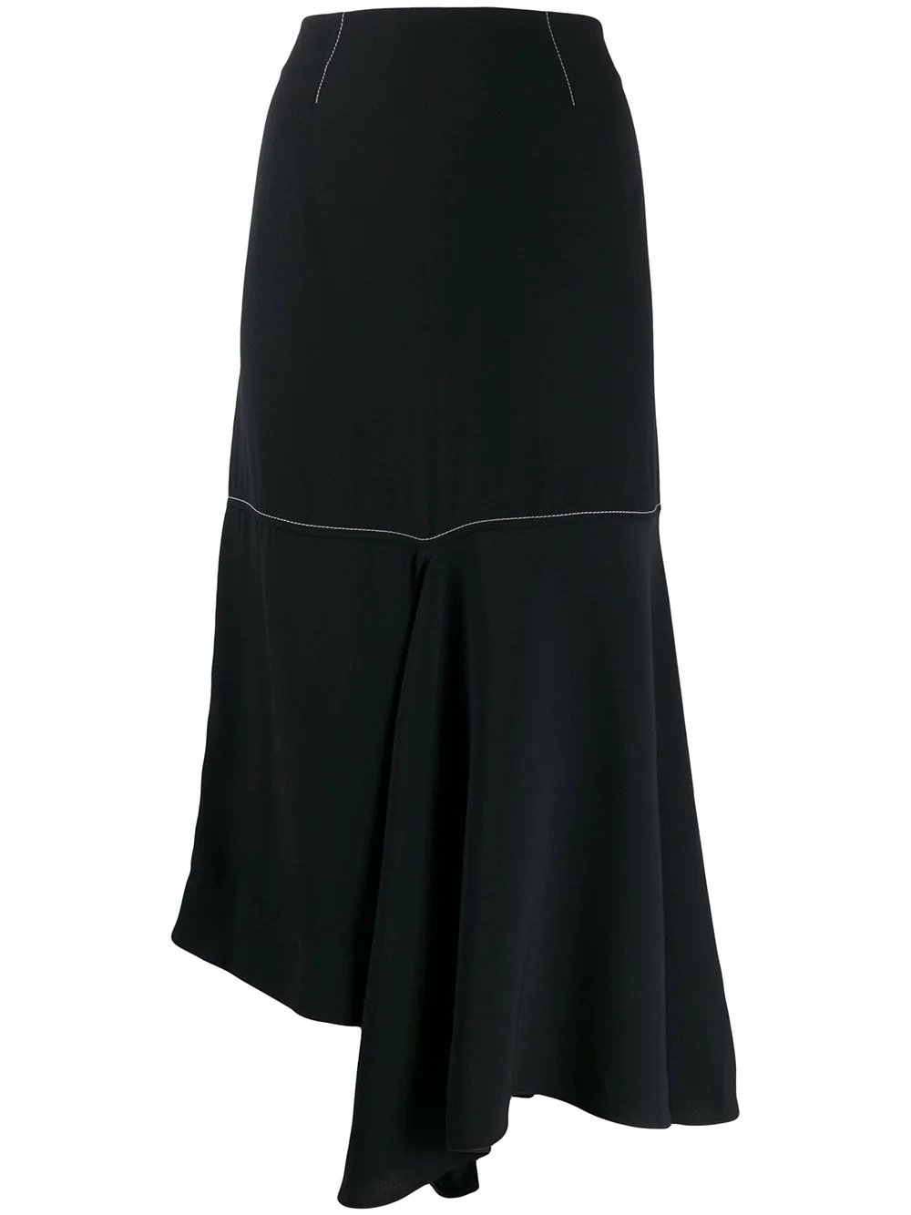 crepe envers satin asymmetric skirt - 1