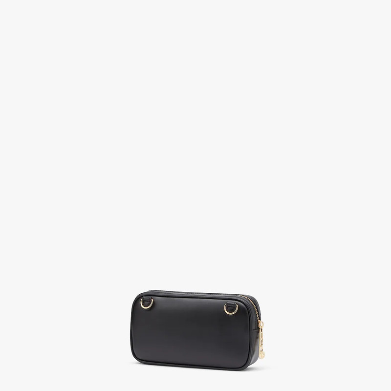 FENDI Fendace Printed black leather  Logo bag outlook