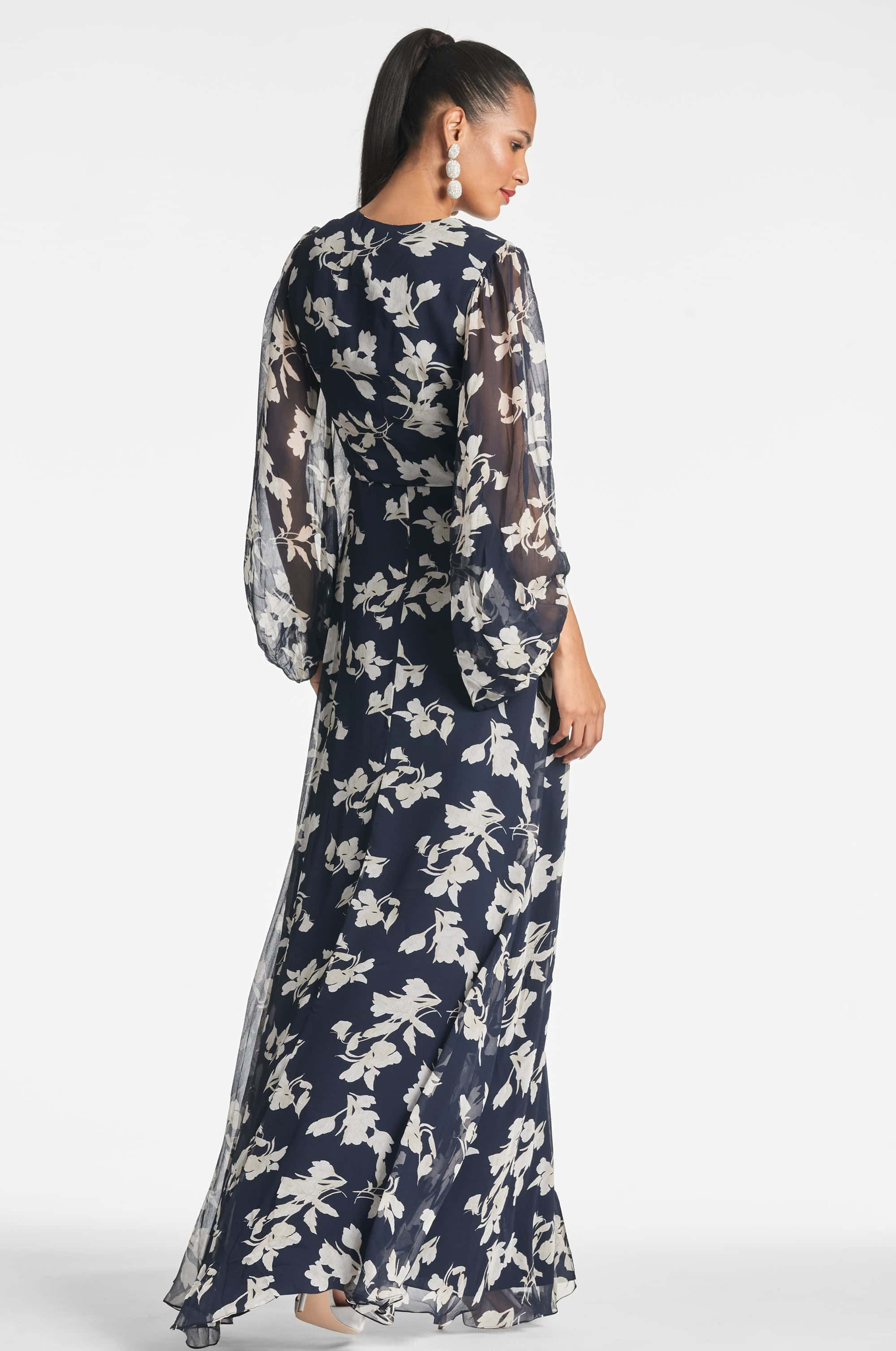 Jenny Gown - Navy Venetia Petal - 4