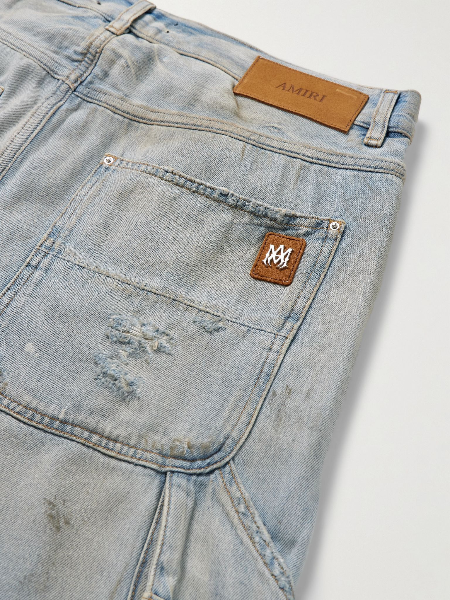 Carpenter Straight-Leg Distressed Jeans Blue - 5