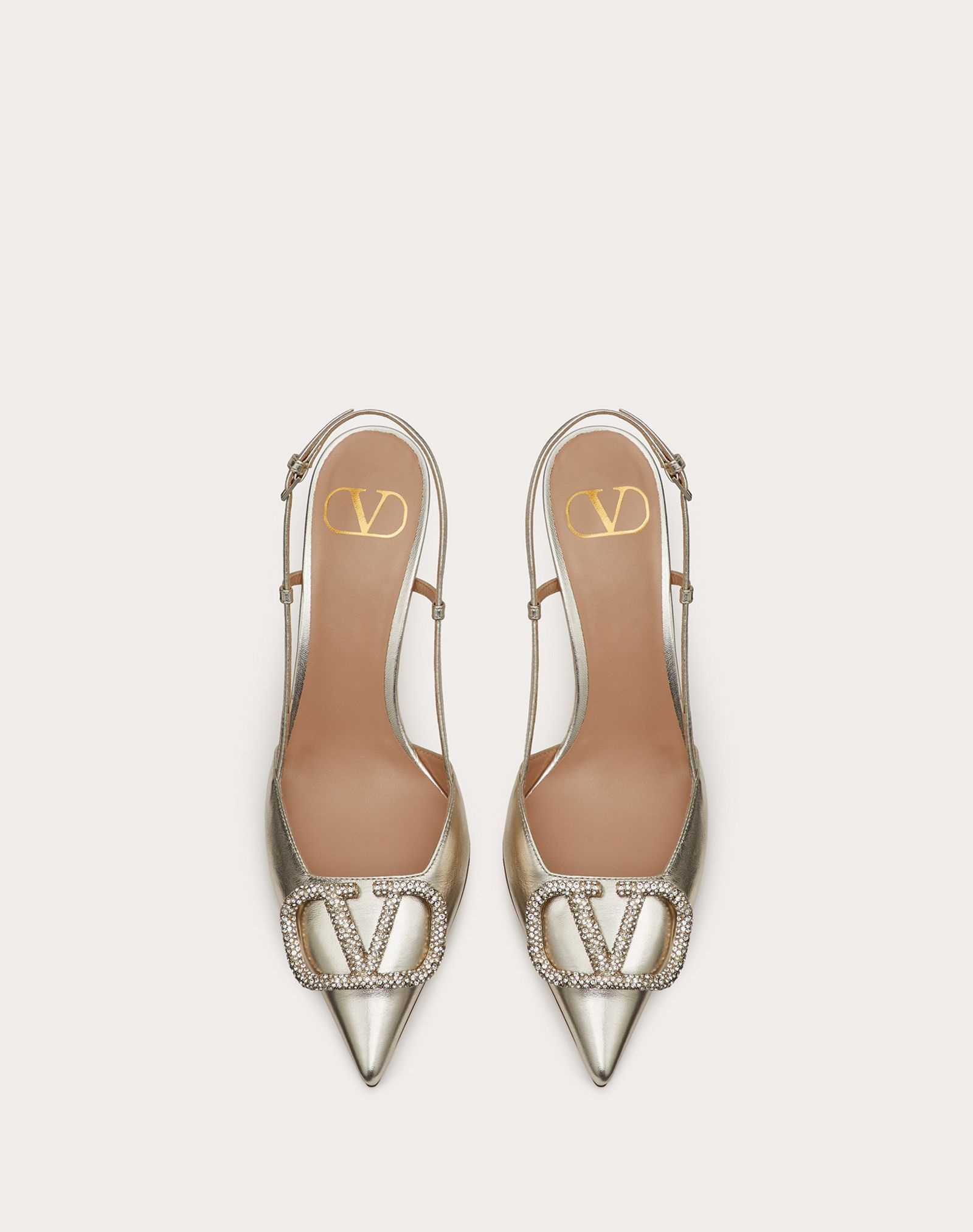 VLogo Glow Laminated Nappa Slingback Pump 80 mm / 3.15 in. - 4