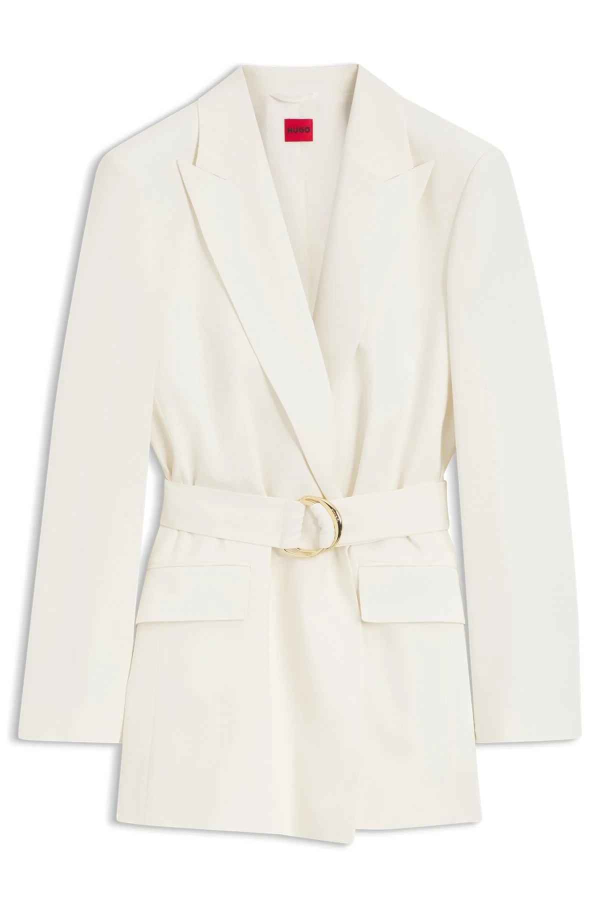 RELAXED-FIT BLAZER WITH D-RING BELT - 1