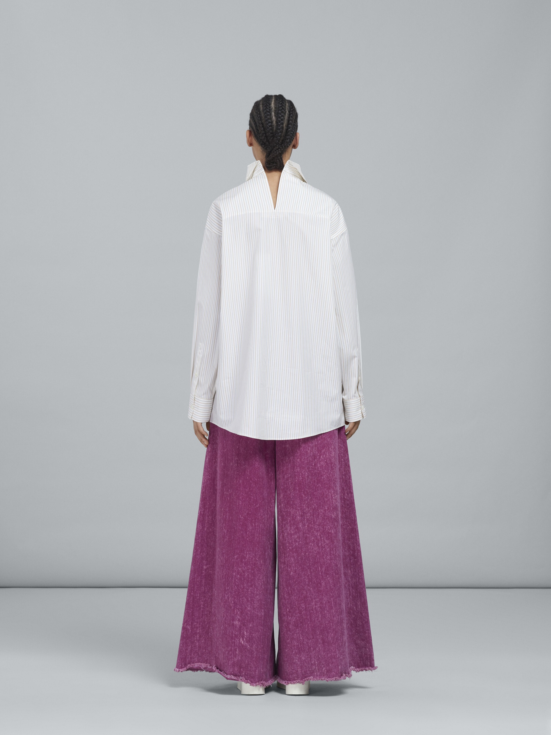 PINK DENIM WIDE-LEG TROUSERS - 3
