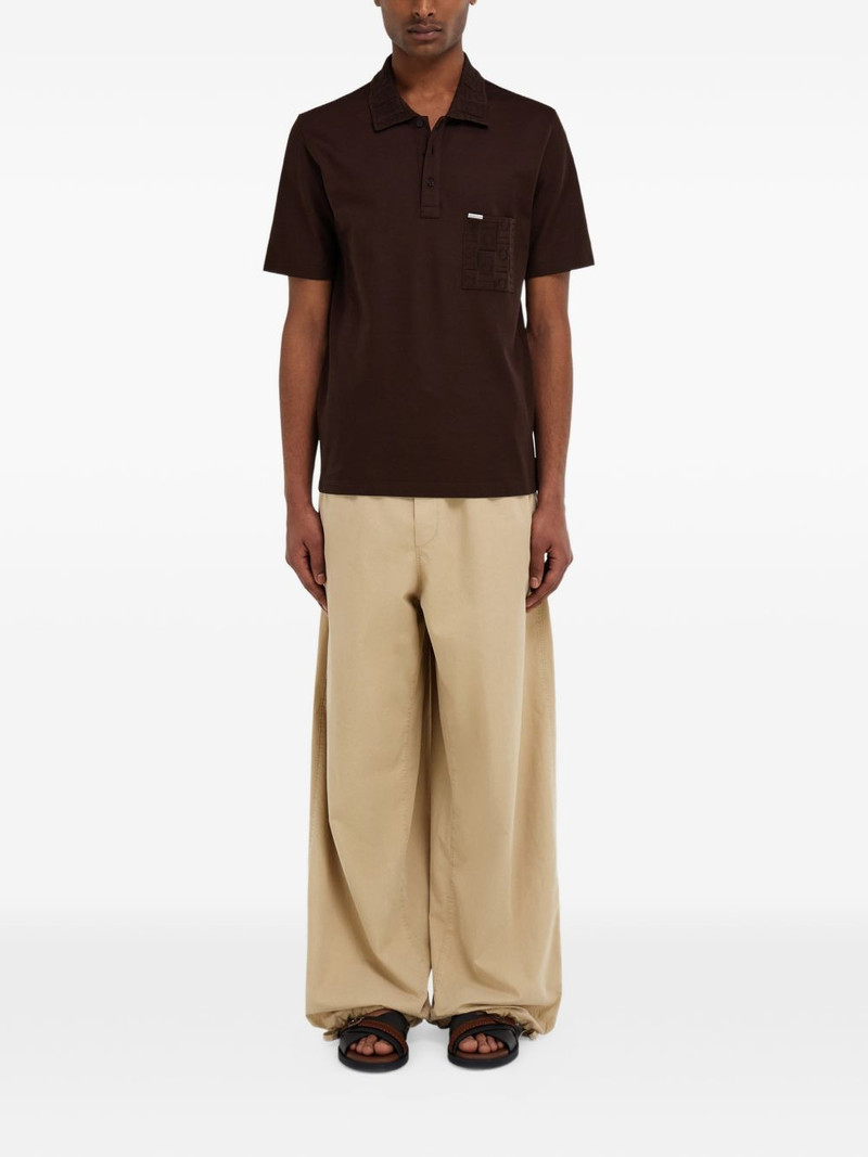 FERRAGAMO V-neck polo with jacquard pocket detail outlook