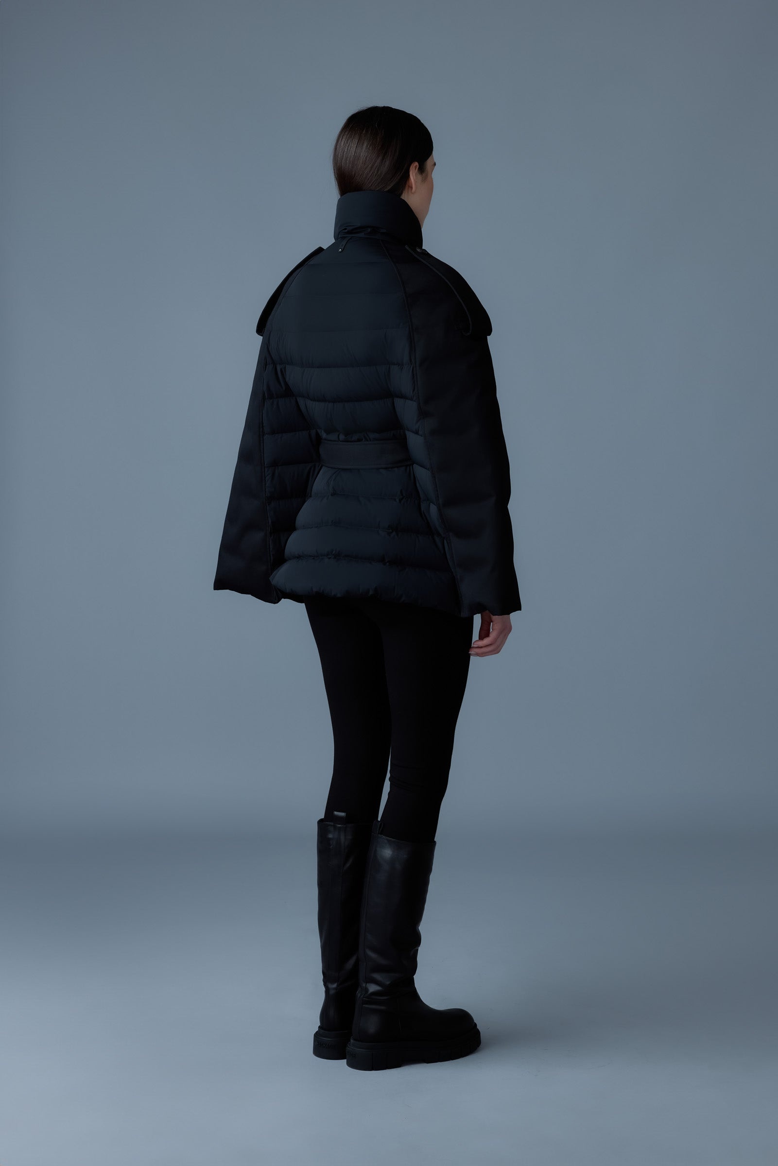 ADIE Strech lightweight cape-style down coat - 4