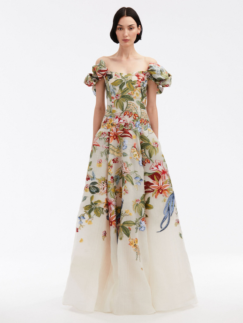 DEGRADÉ FLORA & FAUNA 오프 쇼어 GOWN 1