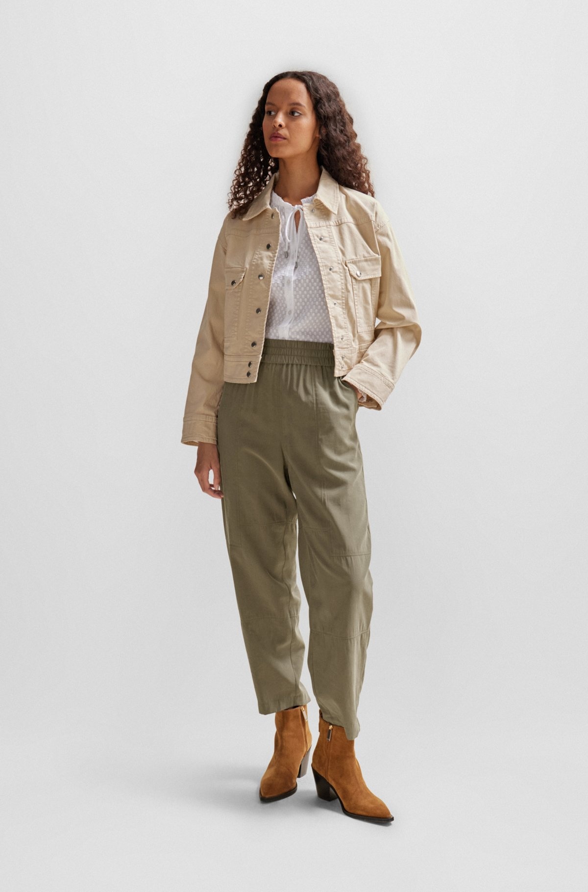 REGULAR-FIT TROUSERS WITH A TAPERED LEG - 3