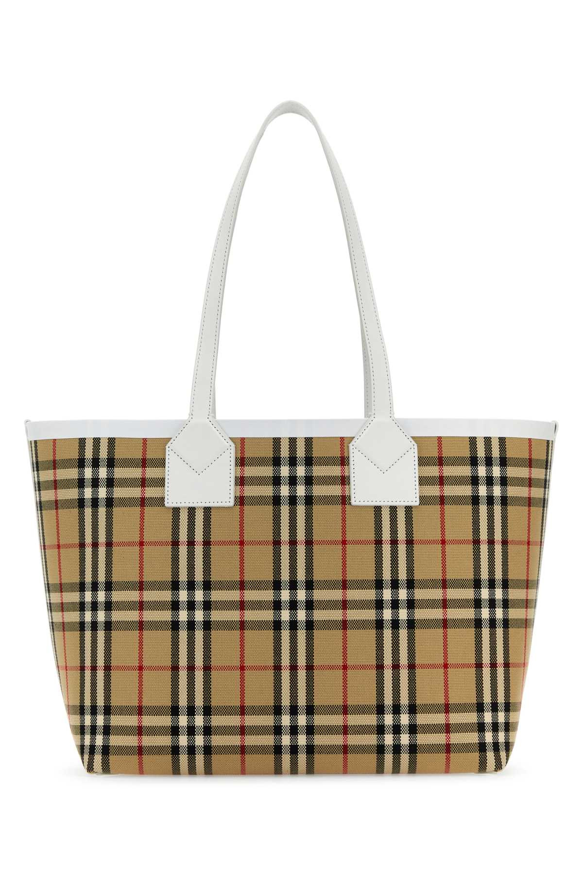Burberry Women Embroidered Canvas London Shopping Bag - 1