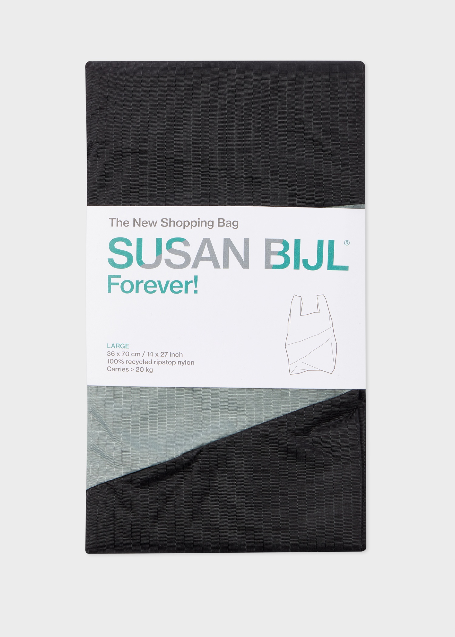 Black & Grey 'The New Shopping Bag' by Susan Bijl - Large - 2
