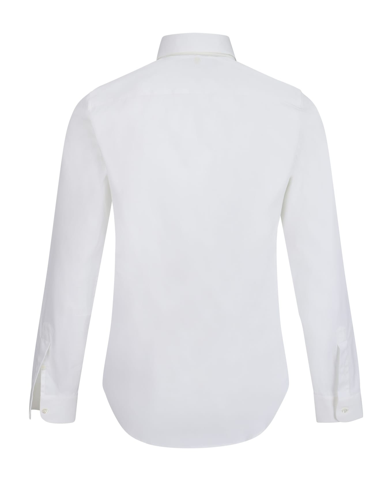 White Stretch Poplin Shirt - 2