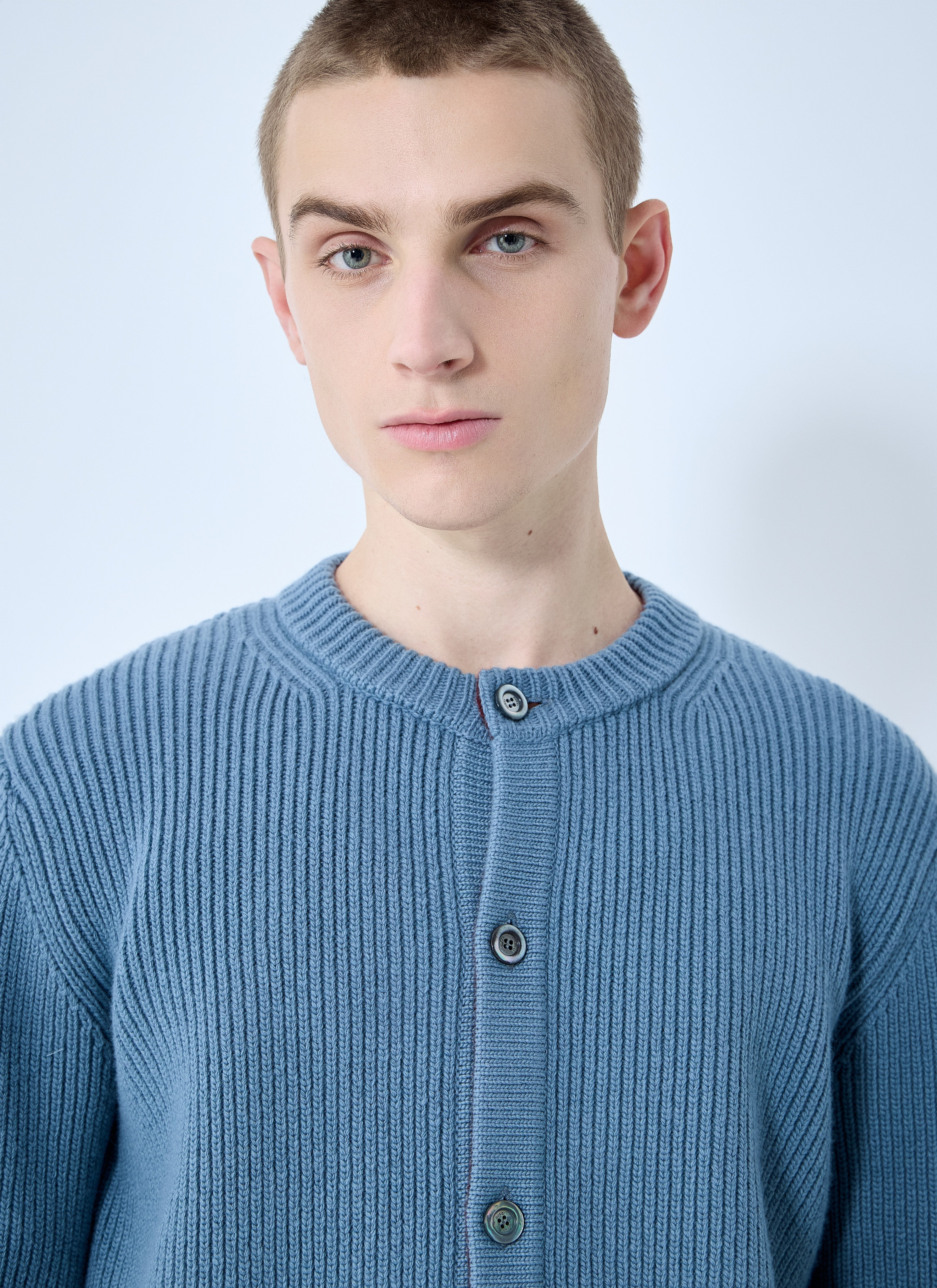 Gucci Men Wool Cardigan With Intarsia - 5