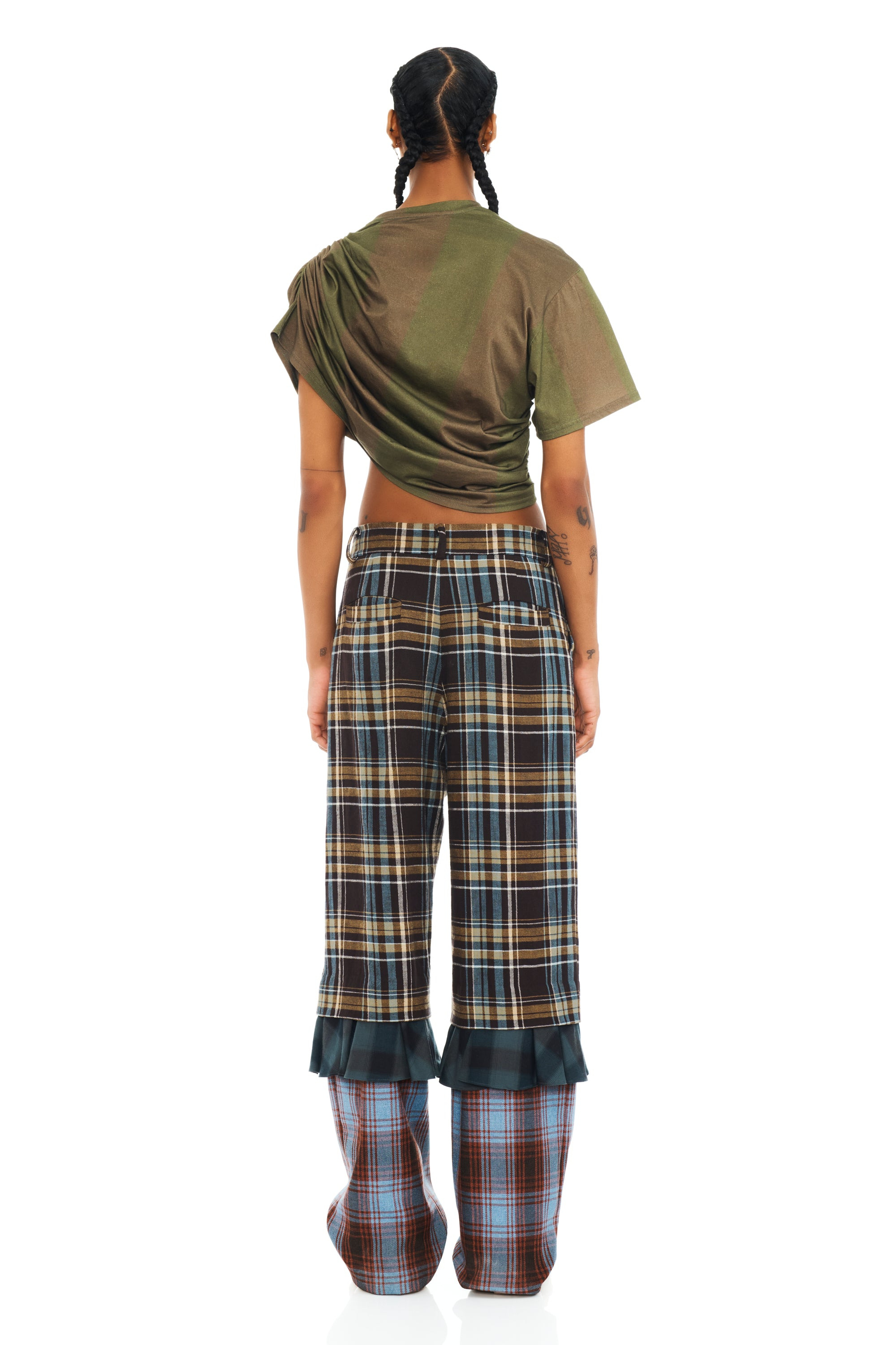MULTI PLAID GERANIUM TROUSER - 5