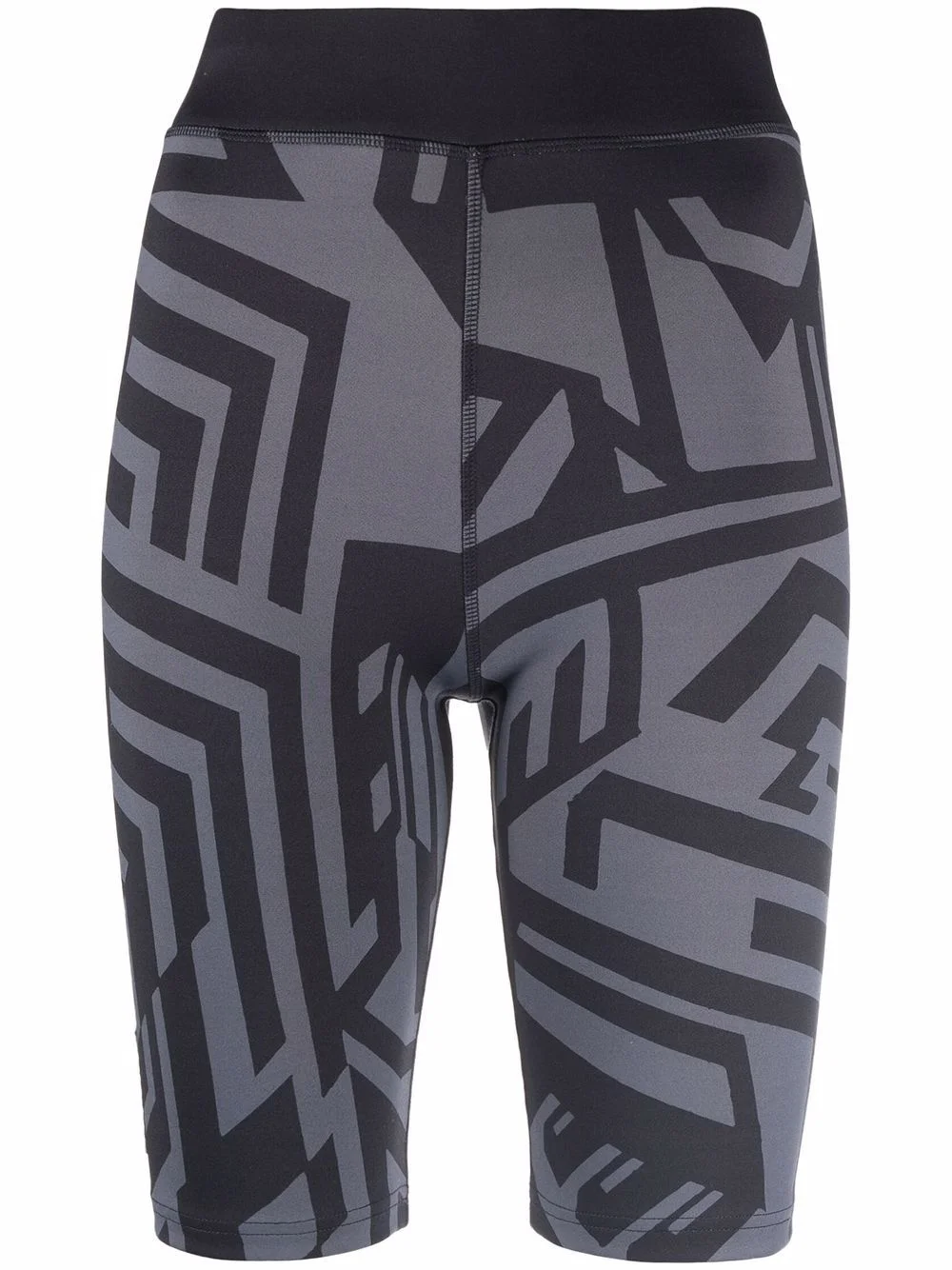 stretch-design abstract print shorts - 1