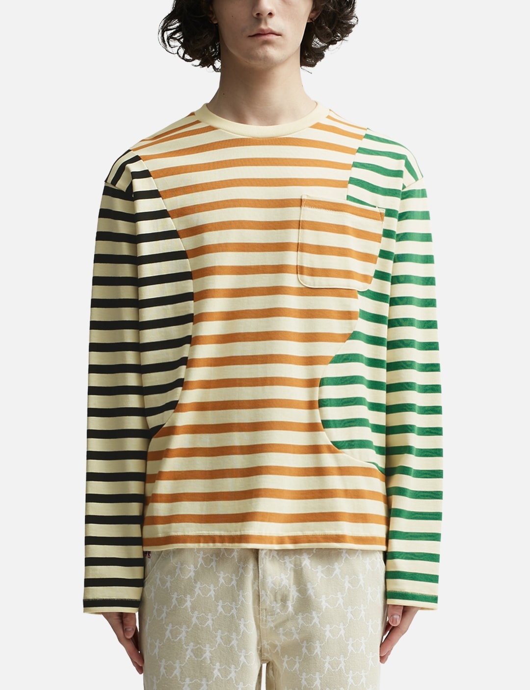 ORGANIC PANELED STRIPE LONG SLEEVE - 3