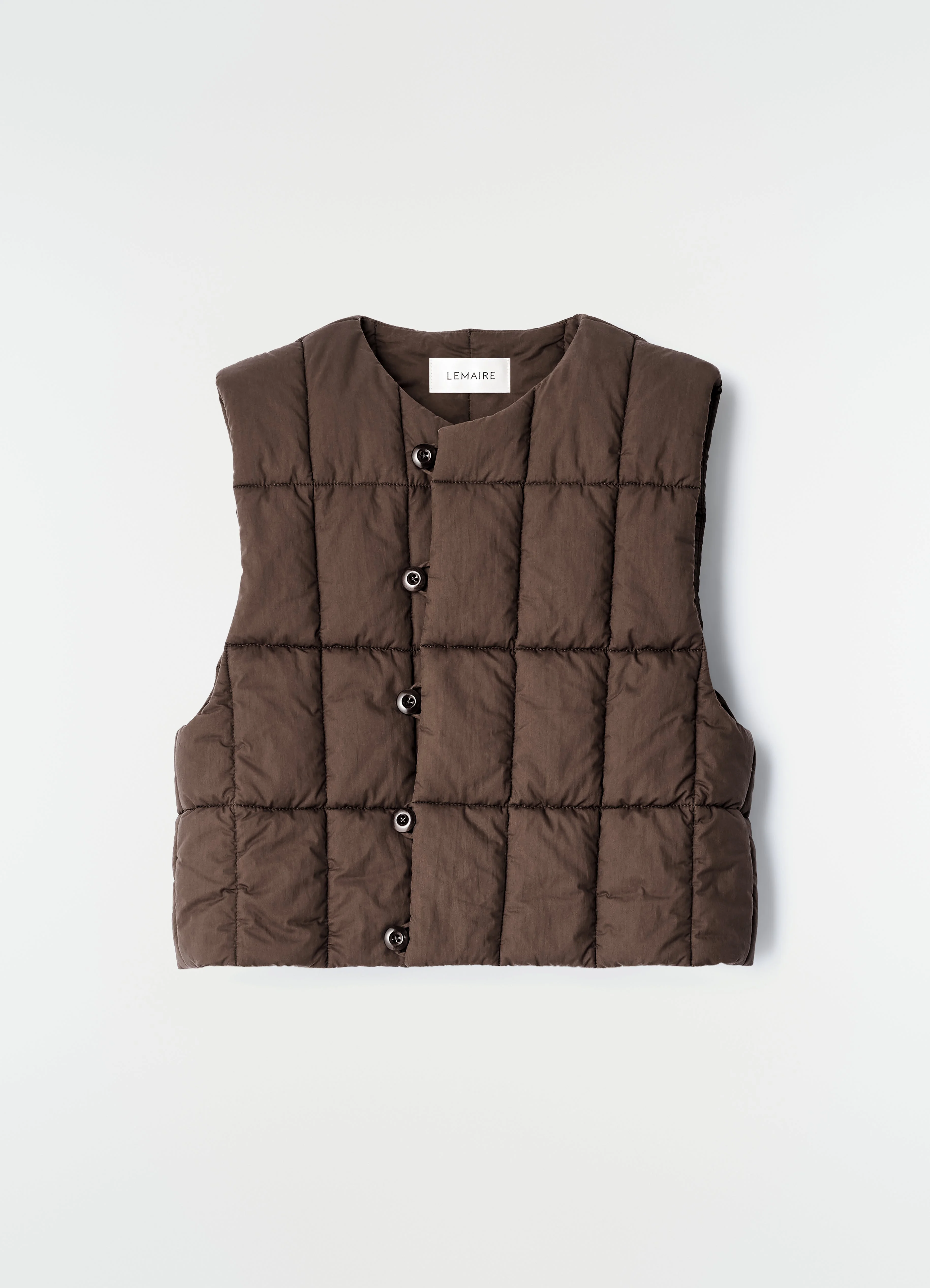 PADDED VEST IN WATER-REPELLENT COTTON AND NYLON BLEND - 1