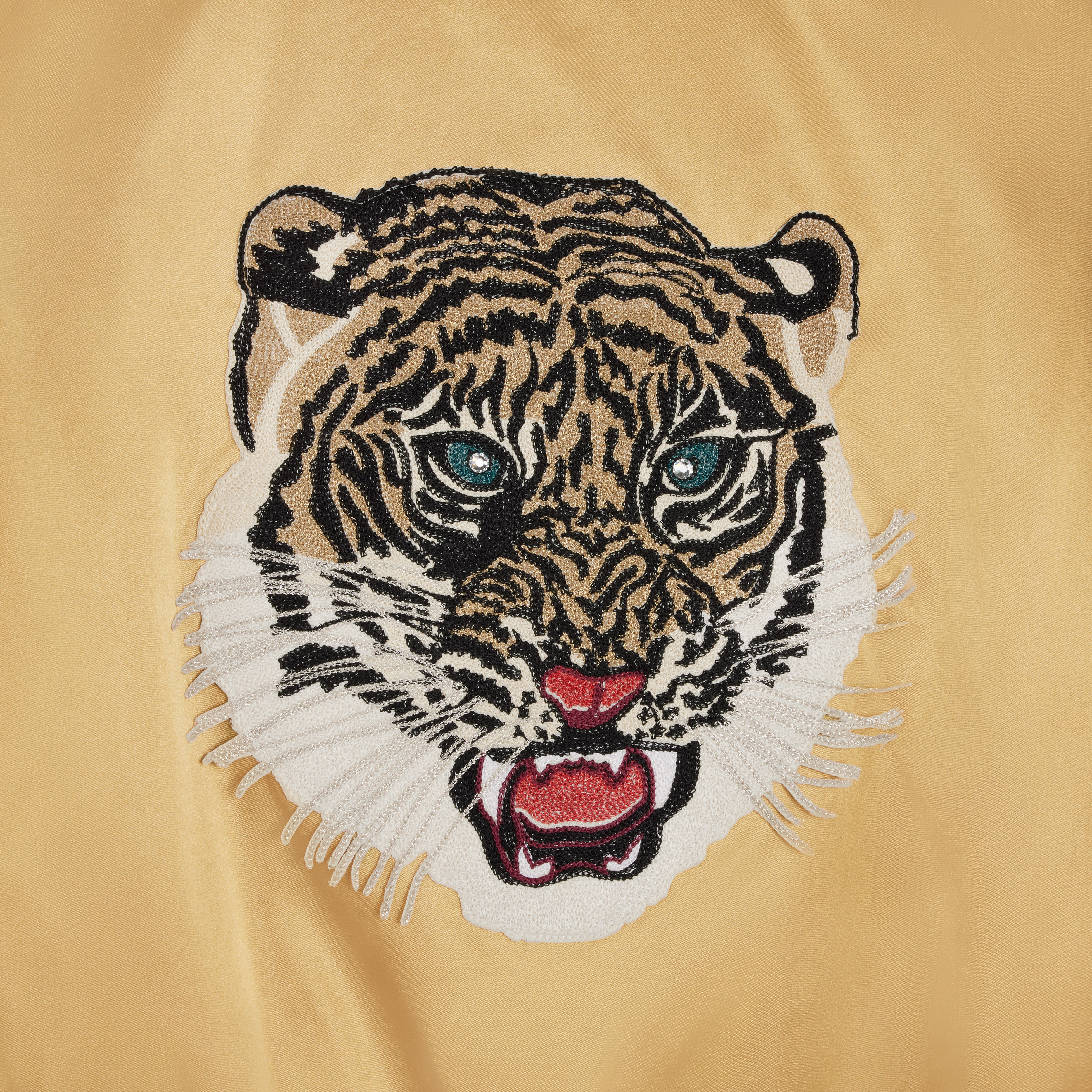 Embroidered tiger teddy jacket in satin-finish nylon - 4